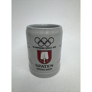 Vintage SPATEN München Olympische Spiele 1972 0.5L Beer Mug Stein German Munich